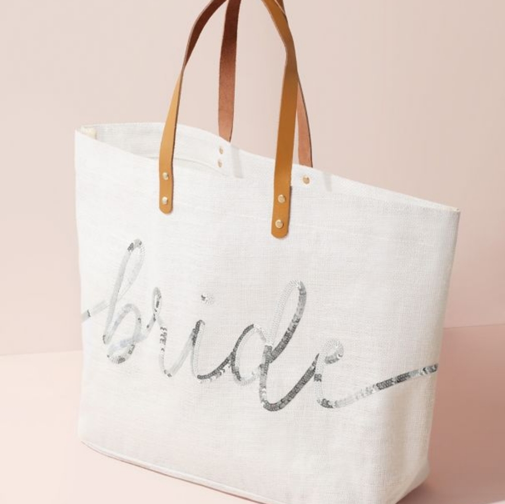 Sequin Bride Tote NWT